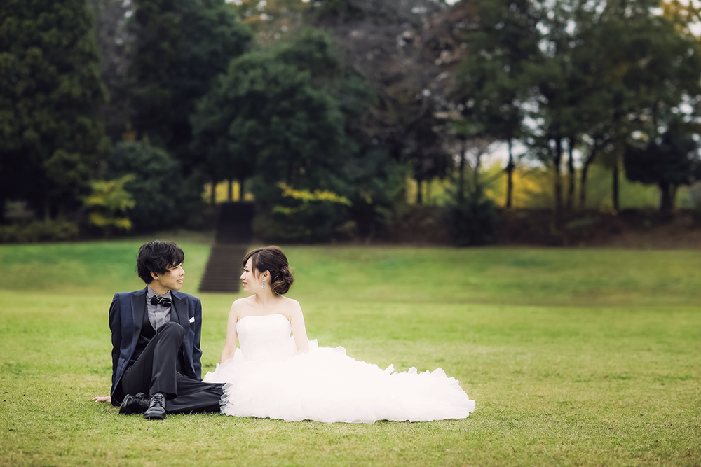 茨城・科学万博記念公園の前撮り/フォトウェディングのロケーション撮影 | まるで２人だけの貸切ロケーション。