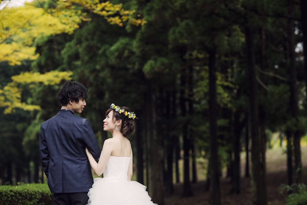 茨城・科学万博記念公園の前撮り/フォトウェディングのロケーション撮影 | まるで２人だけの貸切ロケーション。