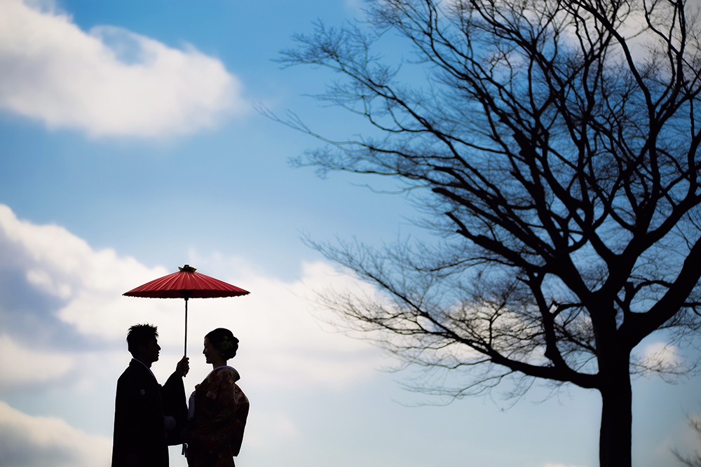 滋賀・比叡山ドライブウェイの前撮り/フォトウェディングのロケーション撮影 | 空いっぱいの前撮りスポット。