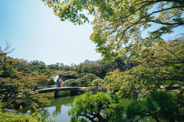 相楽園（兵庫）の前撮り/フォトウェディング ロケーション撮影事例
