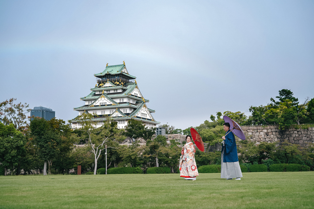 大阪城公園（大阪）の前撮り/フォトウェディング ロケーション撮影事例