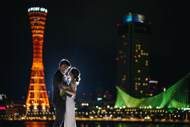 ハーバーランド（兵庫）の前撮り/フォトウェディング ロケーション撮影事例