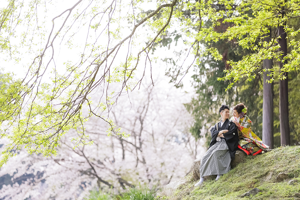 の前撮り/フォトウェディングのロケーション撮影 | 桜いっぱいのロケーションで。