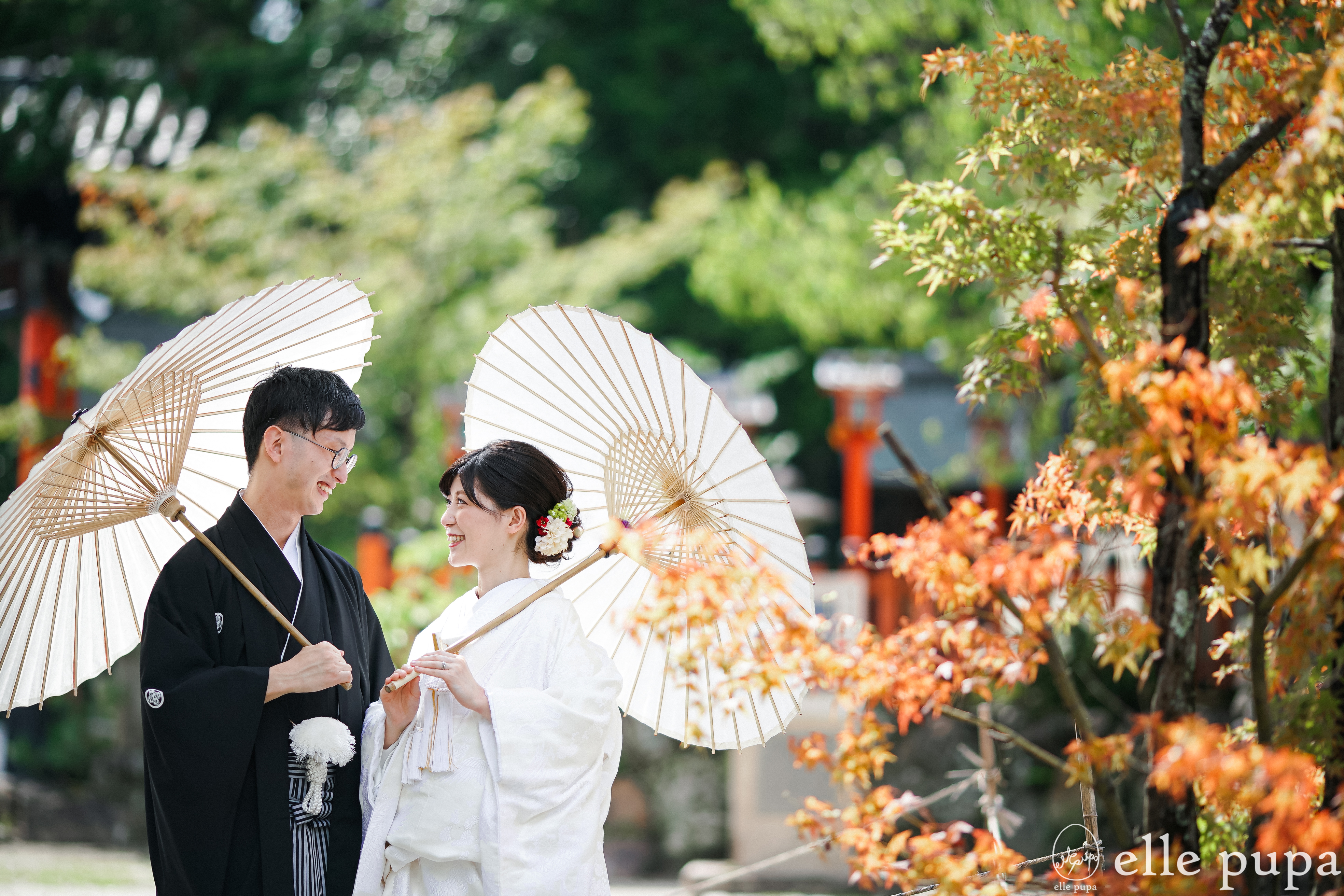 お二人らしさを詰め込んで 今宮神社 京都 前撮りロケーション撮影 Elle Pupa エル ピューパ