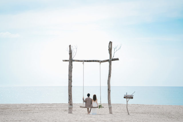浜詰海水浴場（京丹後）の前撮り/フォトウェディング ロケーション撮影事例