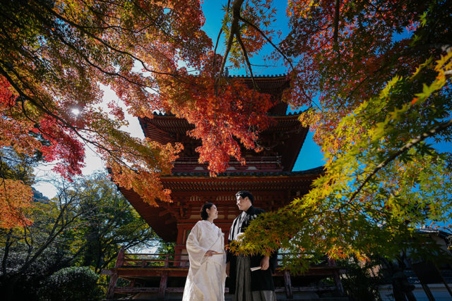 太山寺（兵庫）の前撮り/フォトウェディング ロケーション撮影事例