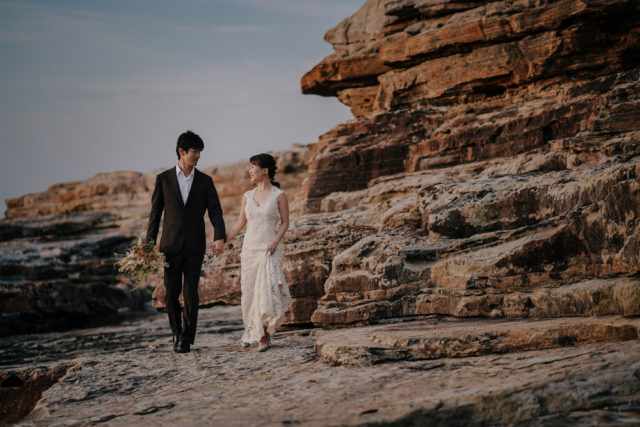 千畳敷（和歌山）の前撮り/フォトウェディング ロケーション撮影事例