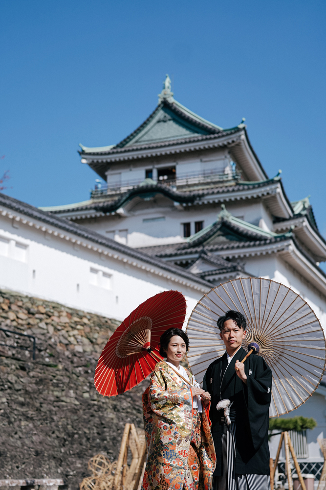 和歌山・和歌山城の前撮り/フォトウェディングのロケーション撮影