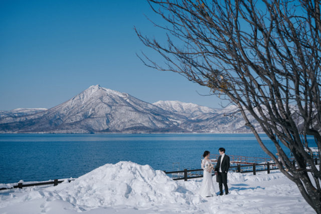 北海道　冬（北海道）の前撮り/フォトウェディング ロケーション撮影事例