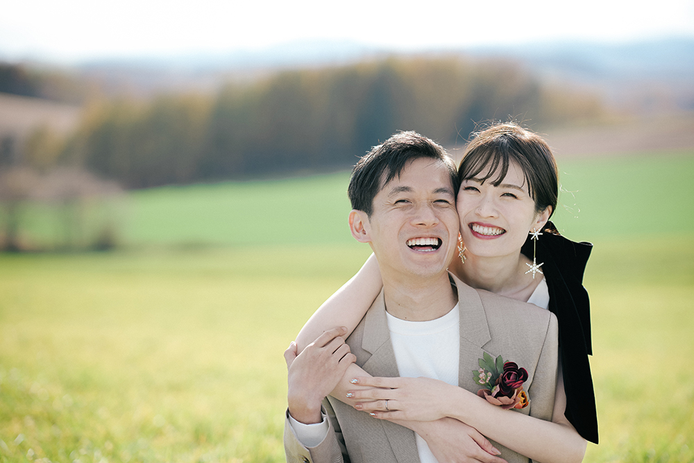 北海道・秋の前撮り/フォトウェディングのロケーション撮影 | 素敵な笑顔。