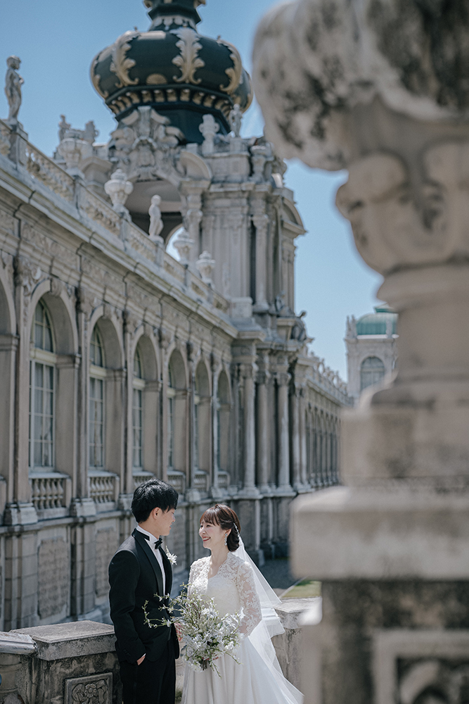 佐賀・有田ポーセリンパークの前撮り/フォトウェディングのロケーション撮影 | 2人だけの世界。