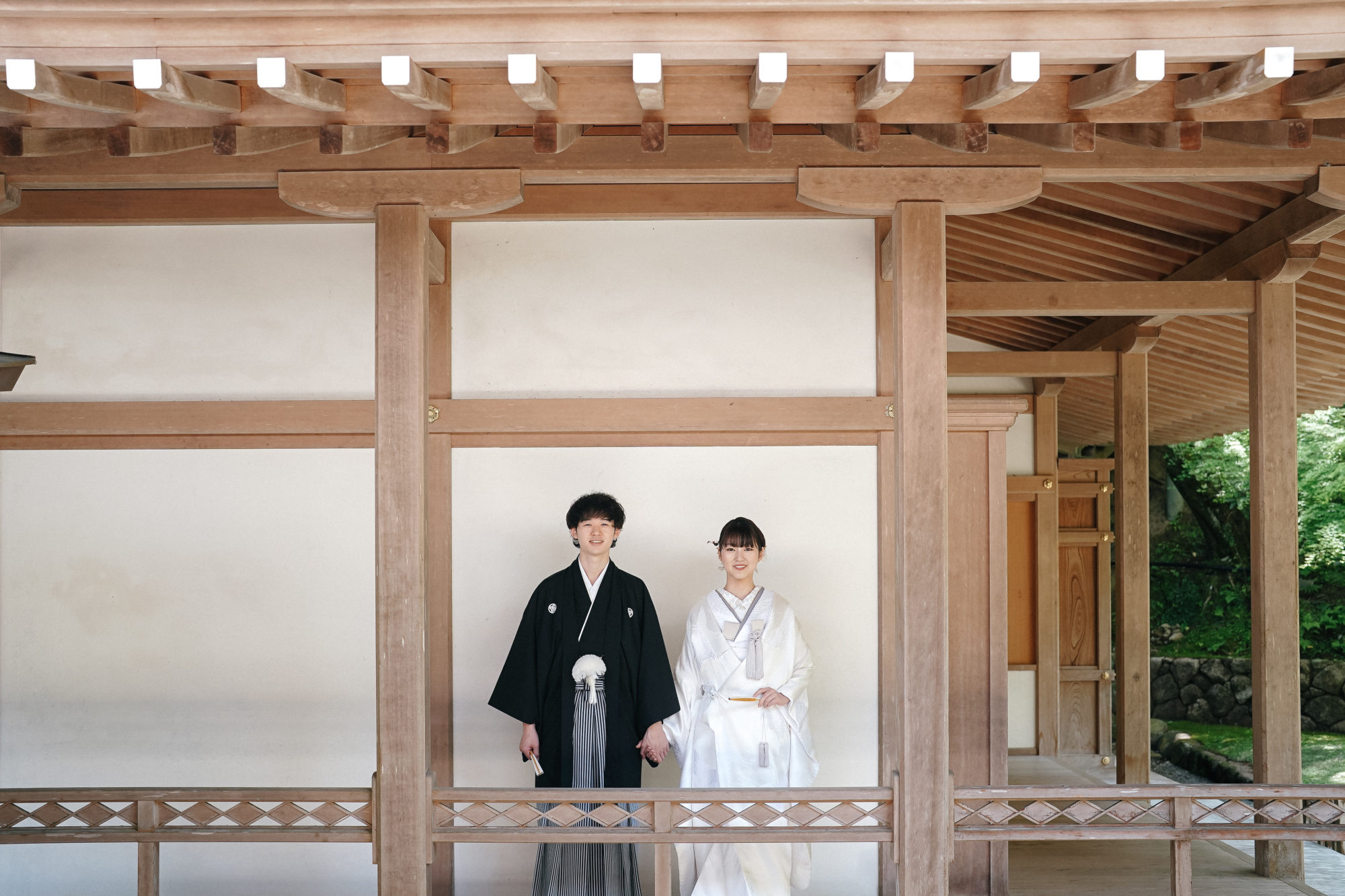 福岡・千如寺の前撮り/フォトウェディングのロケーション撮影 | 白無垢が映える前撮りスポット。