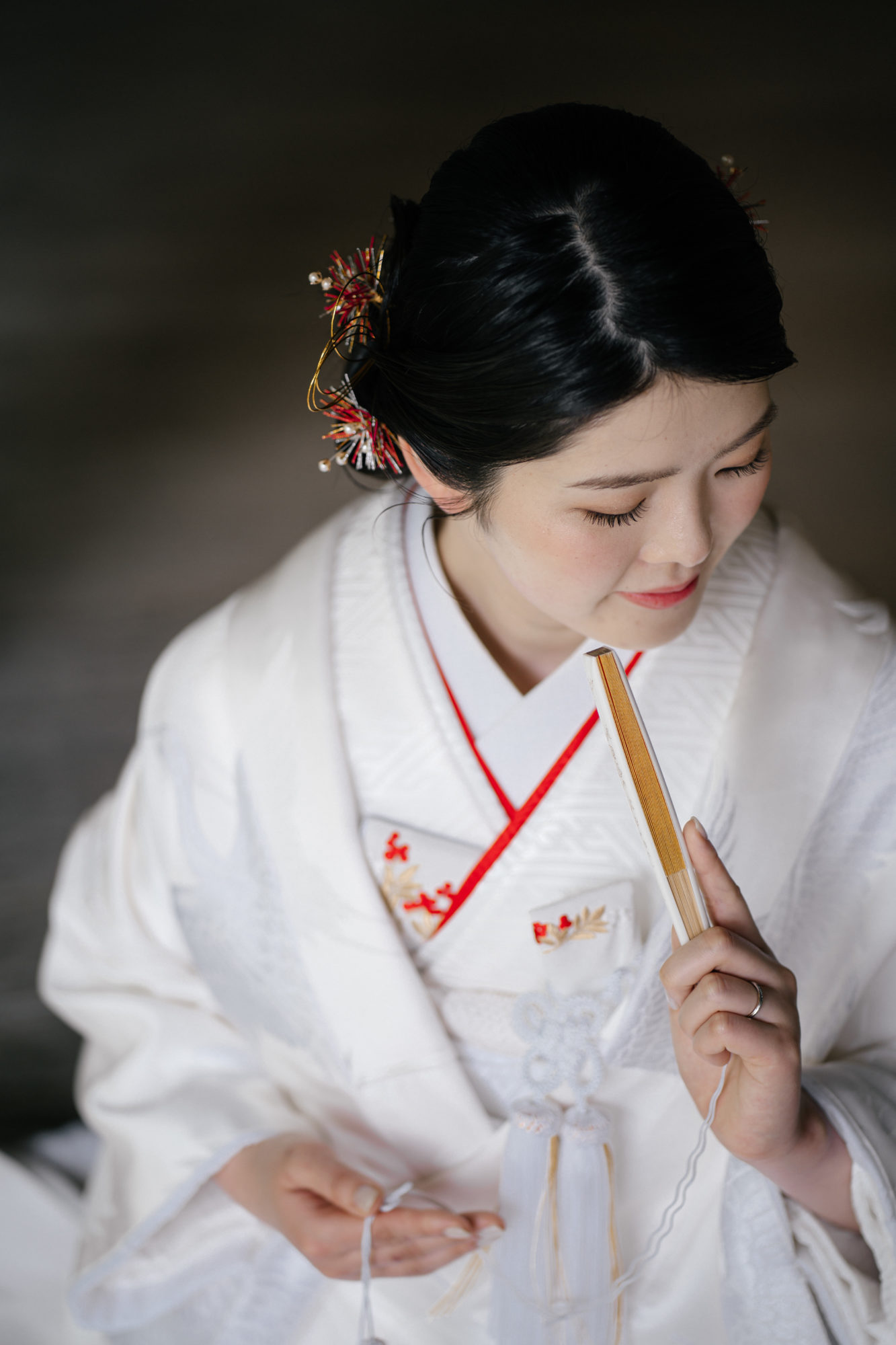 福岡・千如寺の前撮り/フォトウェディングのロケーション撮影 | 白無垢での和装前撮り。