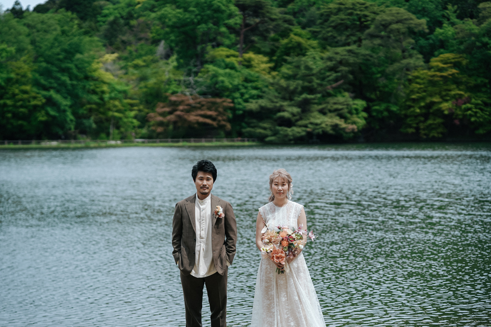 兵庫・再度公園の前撮り/フォトウェディングのロケーション撮影 | 名勝地に登録されている広大な敷地で。