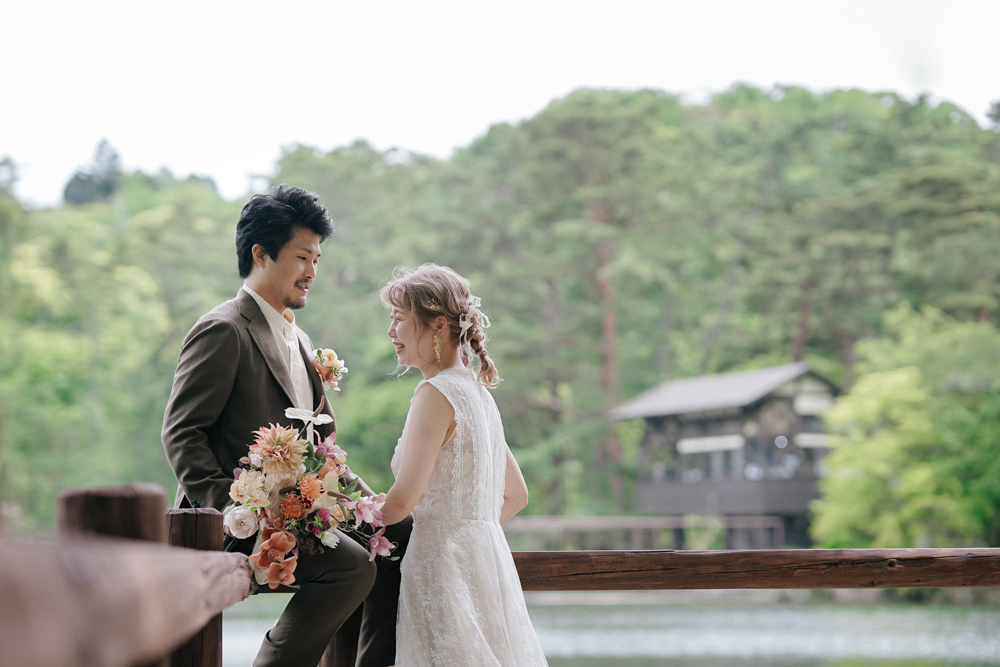 兵庫・再度公園の前撮り/フォトウェディングのロケーション撮影 | まるで絵画のようなロケーション。
