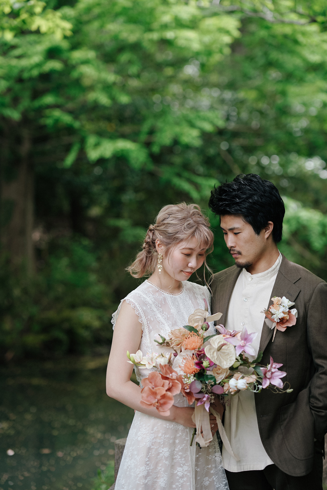 兵庫・再度公園の前撮り/フォトウェディングのロケーション撮影 | ドレスの映えるロケーション。