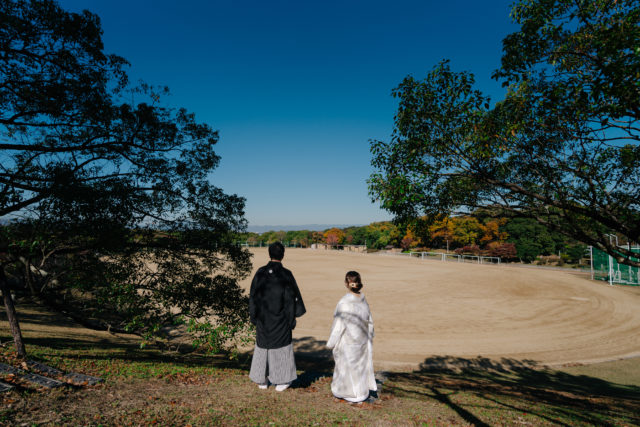 山城運動公園太陽ヶ丘（京都）の前撮り/フォトウェディング ロケーション撮影事例
