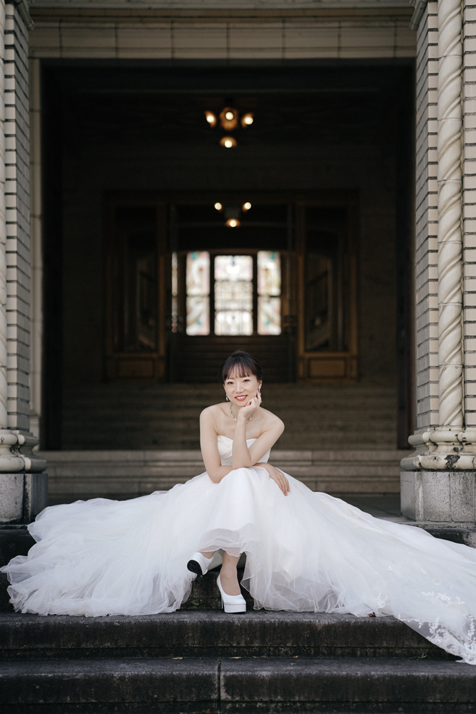 静岡・静岡市役所の前撮り/フォトウェディングのロケーション撮影 | 映画のワンシーンのようなフォトウエディング。