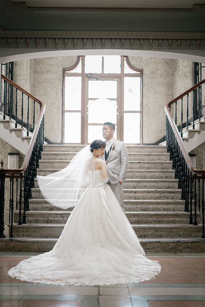 静岡・静岡市役所の前撮り/フォトウェディングのロケーション撮影 | まるで外国のようなロケーション。 