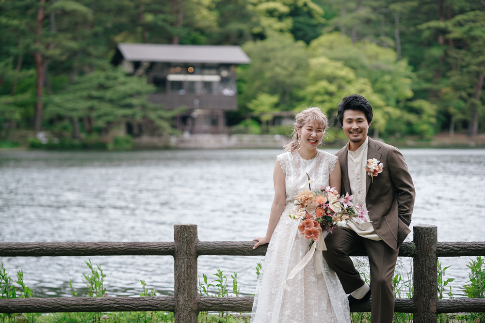 兵庫・再度公園の前撮り/フォトウェディングのロケーション撮影 | いつものお二人らしい前撮り撮影。