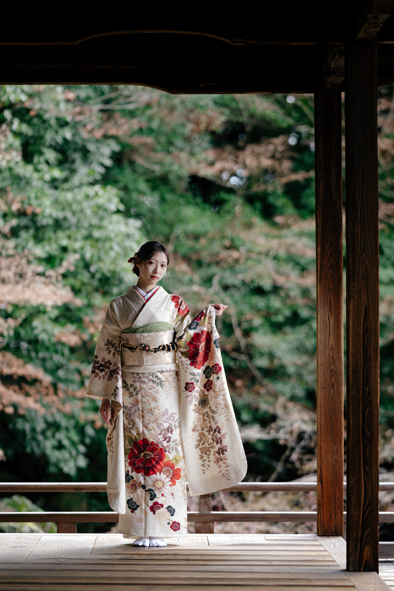 京都・随心院の前撮り/フォトウェディングでのロケーション撮影 | 冬の随心院も素敵です