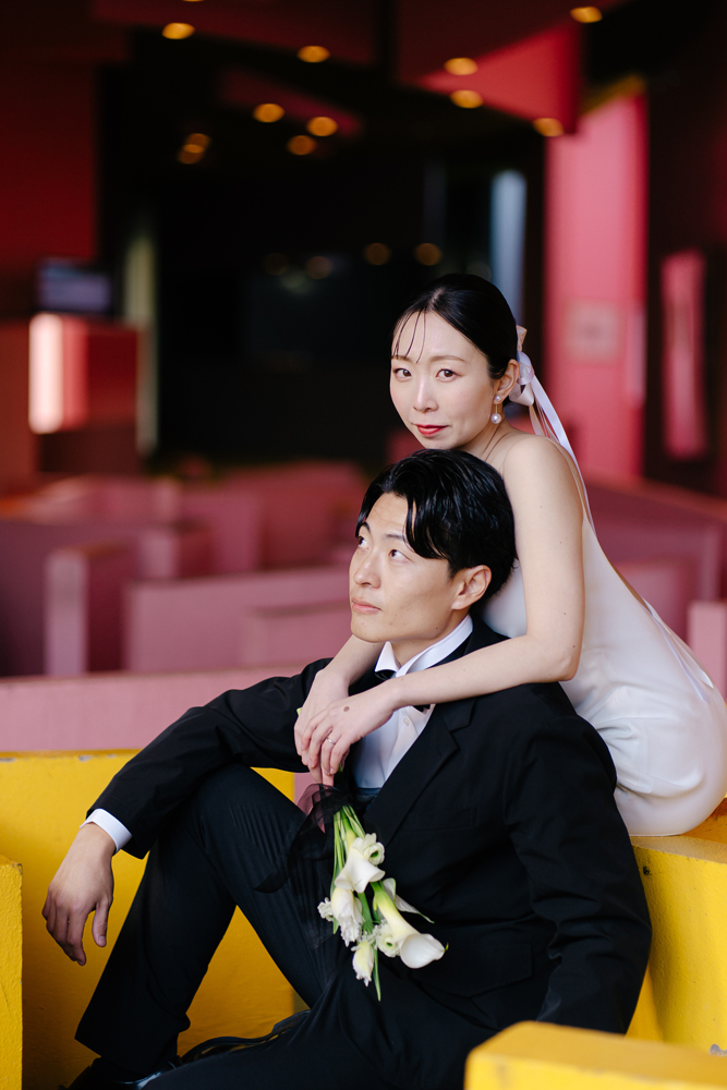 養老公園・養老天命反転地の前撮り/フォトウェディングのロケーション撮影 | 個性的な前撮りをされてい方にぴったり。