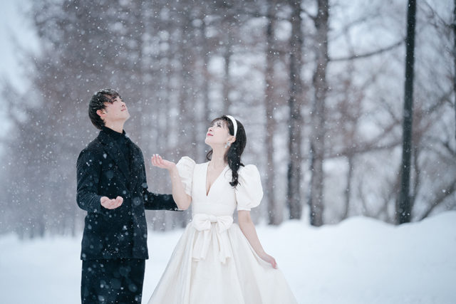 モエレ沼公園／冬（北海道）の前撮り/フォトウェディング ロケーション撮影事例