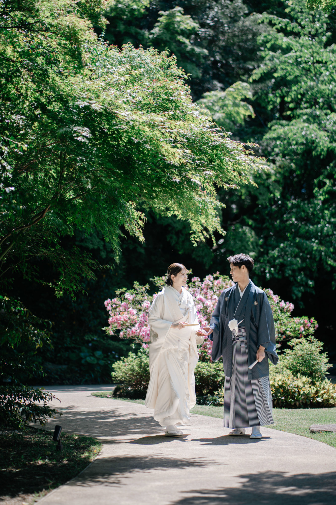 福岡・高宮南緑地の前撮り/フォトウェディングのロケーション撮影 | 街中とは思えないほど自然が豊かな高宮南緑地。