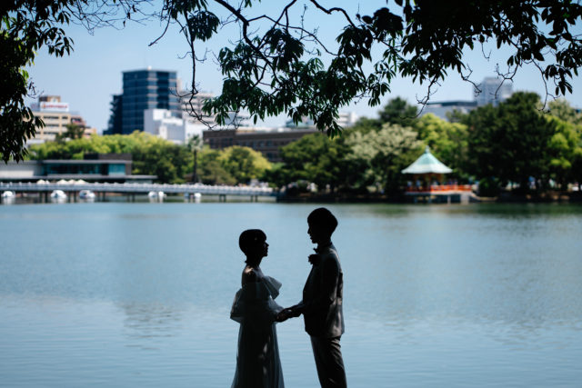 大濠公園（福岡）の前撮り/フォトウェディング ロケーション撮影事例